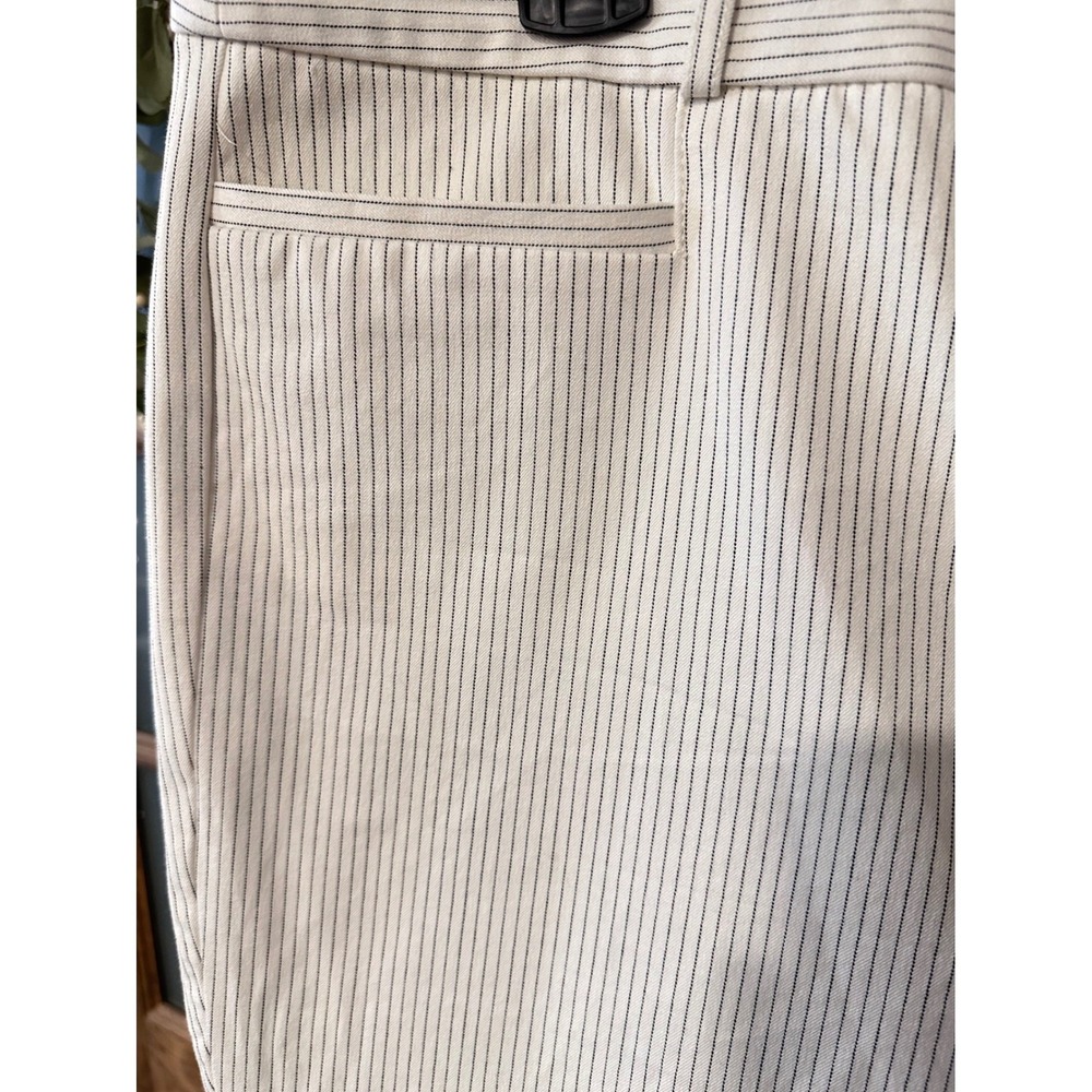 Banana Republic Sloan Pants Womens 16 White Pinstripe Slim Ankle Bi-Stretch Work - Picture 7 of 7